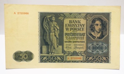 50 ZŁ ZŁOTYCH GG 1941 A