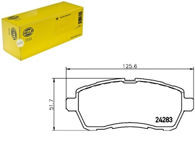 КОМПЛЕКТ КОЛОДОК ТОРМОЗНЫХ HELLA 8V512K021CA 1855