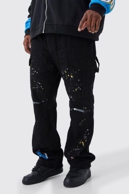 BOOHOOMAN SPODNIE JEANSOWE BOJÓWKI PRINT X6O NG2__W42