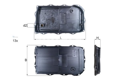 MAHLE ПІДДОН МАСЛЯНИЙ АВТОМАТИЧНИЙ КОРОБКА ПЕРЕДАЧ