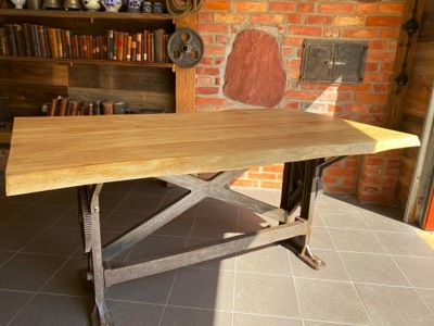 Stół, biurko, antyk, industrialny.