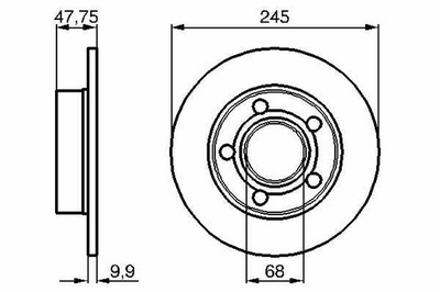 ДИСК ТОРМОЗНОЙ VW PASSAT 4MOTION 00-05 ЗАД