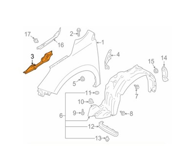 SOPORTE ALAS SUBARU FORESTER 14- IZQUIERDA  