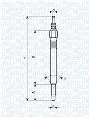 MAGNETI MARELLI 062900057304 СВІЧКА РОЗЖАРЮВАННЯ