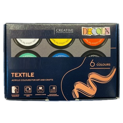 Farba do tkanin Decola Textile 6 kolorów