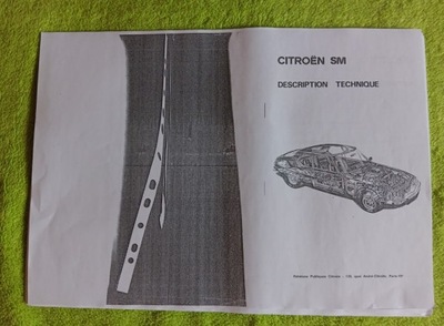 MANUAL SERVICE SERVICE CITROEN SM  