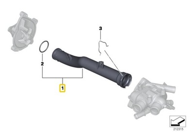 MINI R55 R56 R57 R58 R60 R61 TUYAU FIL EAU 7589713 OE 