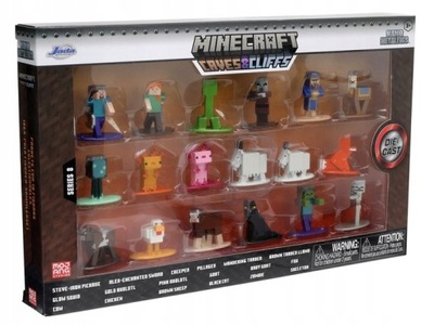 FIGURKI MINECRAFT 18 szt. zestaw METALOWYCH figurek