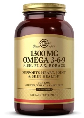 Solgar Omega 3-6-9 120 kapsułek KWASY TŁUSZCZOWE OMEGA EPA DHA