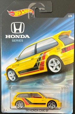 Hot Wheels '90 Honda Civic EF Żółty