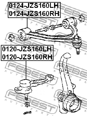 STRYPAS SVIRČIO PRIEK. APAČIA KAIRĖ 0120-JZS160LH FEBEST FEBEST 0120-JZS160LH 