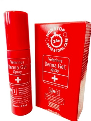 Veterinus DermaGel - spray na rany po operacji psa i kota