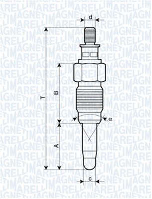 MAGNETI MARELLI 062900056304 СВІЧКА РОЗЖАРЮВАННЯ