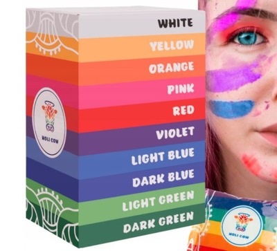 HOLI POWDER KOLORY PROSZEK FESTIWAR KOLORÓW 10SZT
