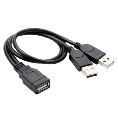USB 2.0 i kabel USB podwójny kabel splittera żeński na USB 2 męski~14160