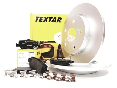 TEXTAR DISCOS + ZAPATAS PARTE TRASERA TOYOTA AURIS E15 270MM  