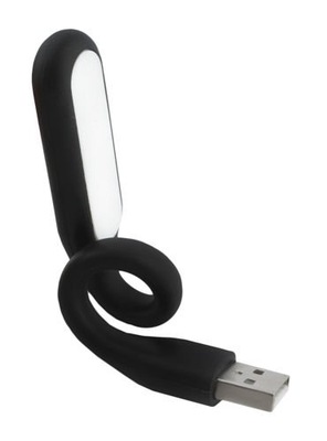Lampka silikonowa USB CZARNA