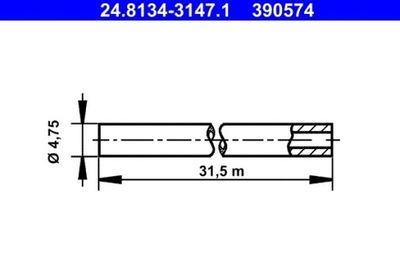 CABLE DE FRENADO DL. 31,5M SIN TERMINAL DE ACERO 4,76 MM 24.8134-3147.1  