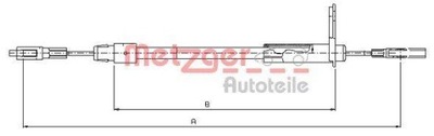 METZGER 10.9442 CIĘGŁO, ТОРМОЗ СТОЯНОЧНИЙ