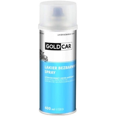 Lakier bezbarwny GOLDCAR Spray odporny na UV 400ml Szybkoschnący
