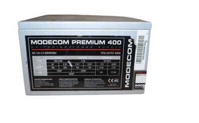 ZASILACZ ATX MODECOM PREMIUM 400 400W SREBRNY