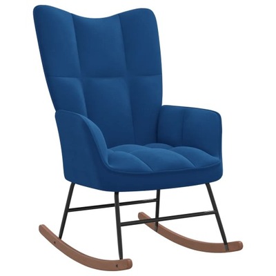Fotel aksamitny niebieski 61x78x98cm