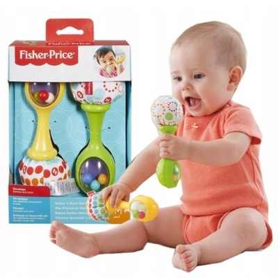 FISHER PRICE GRZECHOTKI KOLOROWE MARAKASY DLA DZIECKA