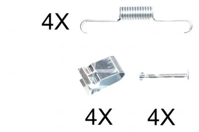 D43EAA DELPHI КОМПЛЕКТ МОНТАЖНЫЙ КОЛОДОК ТОРМОЗНЫХ (AKEBONO) ПОДХОДИТ DO: HOND