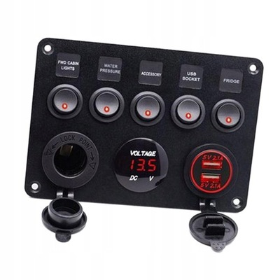 12V 6 GANG CIRCIUT PANEL SWITCH KOLYSKOWEGO  