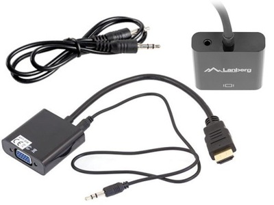 Konwerter Adapter HDMI DO NA VGA + AUDIO JACK 3,5