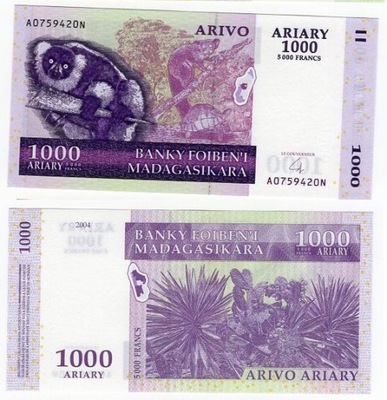 MADAGASKAR 2004 1000 ARIARY