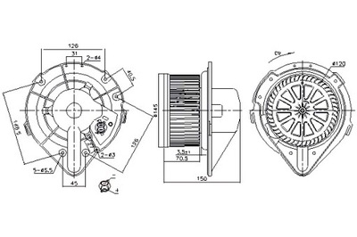 NISSENS VENTILIATORIUS PŪSTUVO AUDI A4 B5 SKODA SUPERB I VW PASSAT B5 