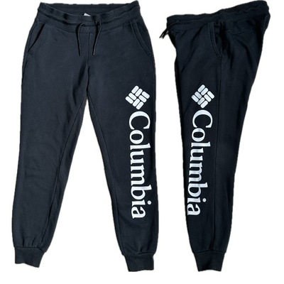 COLUMBIA damskie spodnie sportowe dresowe joggery duże logo S