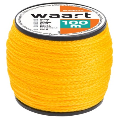 SZNUREK MURARSKI BUDOWLANY 100M SZNUR ŻÓŁTY 1,5 MM PLECIONKA 100m