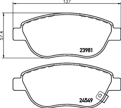 КОЛОДКИ ТОРМОЗНЫЕ HELLA PAGID 68190118AA 77366481 9