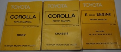 REPAIR MANUAL TOYOTA Corolla SALES K SERIES 1979