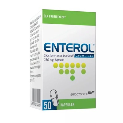 ENTEROL 250 MG LEK PRZECIW BIGUNCE 50 KAPSUŁEK