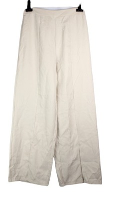 Shein beżowe eleganckie spodnie rozcięcia szwedy M