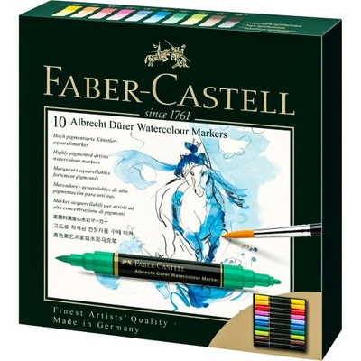Pisaki akwarelowe dwustronne A.durer 10 sztuk Faber Castell