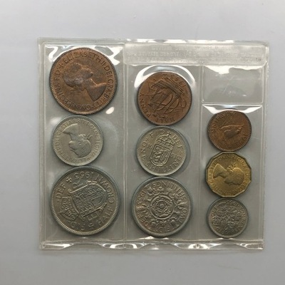 88332. Wielka Brytania - set menniczy - 1953r. - w opakowaniu (9 monet)