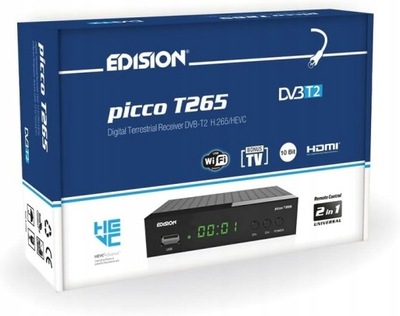 Tuner Dekoder DVB-T2 Edision Picco T265