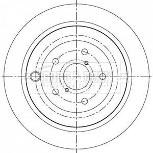 BORG & BECK BBD5361 ДИСК ГАЛЬМІВНИЙ ЗАД