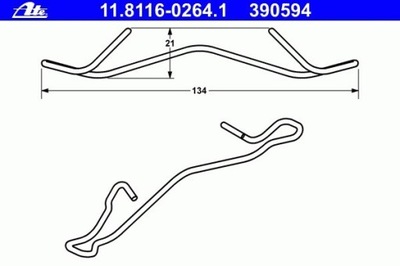 RESORTE SOPORTE DE FRENADO FORD FIESTA 96-08 (+ABS)  