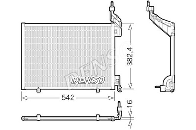 DENSO КОНДЕНСАТОР КОНДИЦИОНЕРА FORD FIESTA VI 1.6D 06.08-