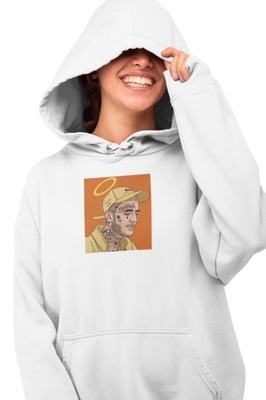 Bluza z kapturem Lil Peep, Hoodie Fana Biała XL