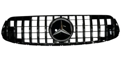 Решітка радіатора mercedes glc x253 c253 lift 19-22 amg line panamericana + емблема фото №1