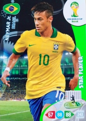 WORLD CUP BRASIL 2014 STAR PLAYER 60 NEYMAR JR BRAZYLIA