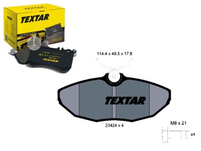 Тормозные колодки тормозные jaguar задняя s-type 99-06 textar фото №1