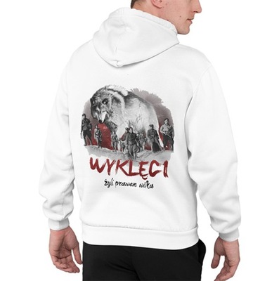 BLUZA Z KAPTUREM WYKLĘCI ŻYLI PRAWEM WILKA
