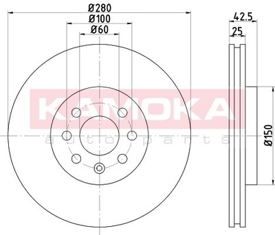 KAMOKA 103254 ДИСК HAM ПЕРЕДНЯЯ W